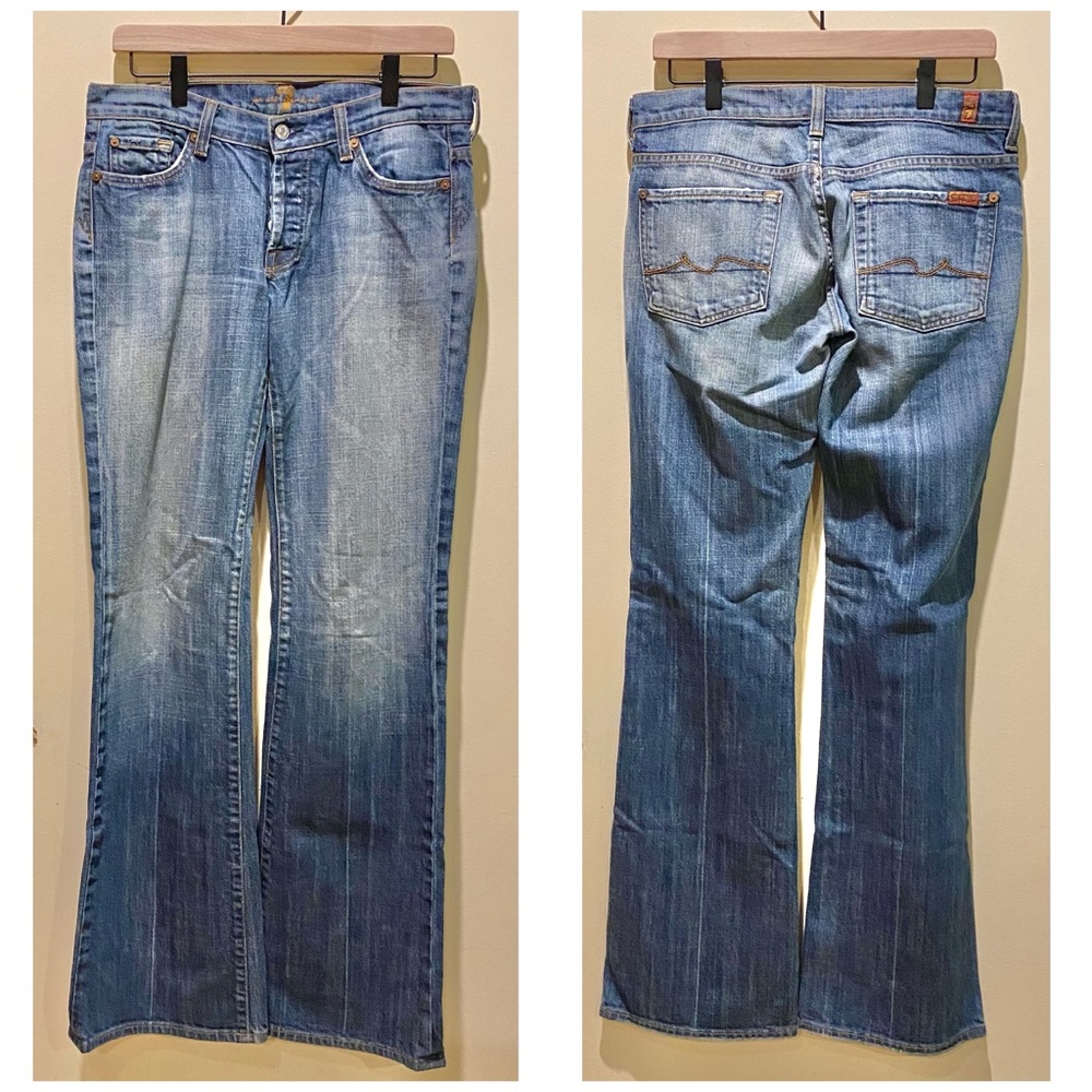 7 For All Mankind Women's Button Fly Boy Cut Jeans